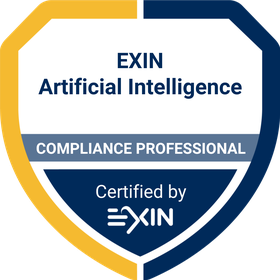 EXIN Artificial Intelligence Compliance Professional badge, klik om de echtheid te controleren bij EXIN